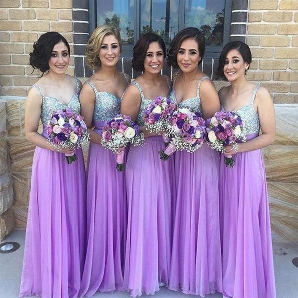 Chiffon Bridesmaid Dress,Lilac Bridesmaid Gown,Bridesmaid Gowns,Bridesmaid Dresses,Bridesmaid